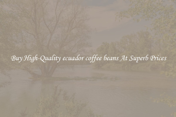 Buy High-Quality ecuador coffee beans At Superb Prices