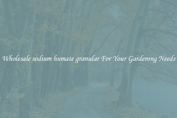 Wholesale sodium humate granular For Your Gardening Needs