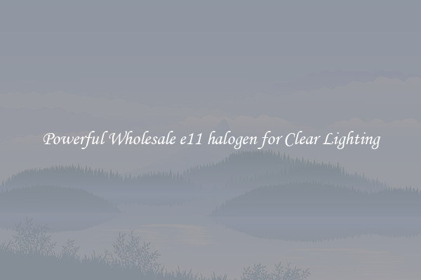 Powerful Wholesale e11 halogen for Clear Lighting
