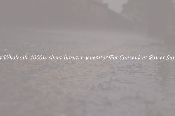 Get Wholesale 1000w silent inverter generator For Convenient Power Supply