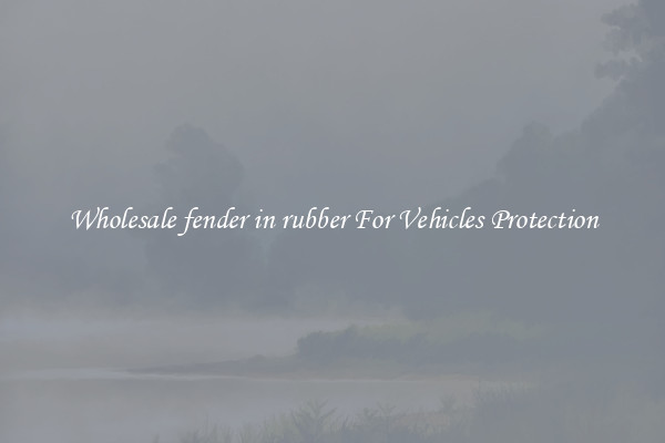 Wholesale fender in rubber For Vehicles Protection