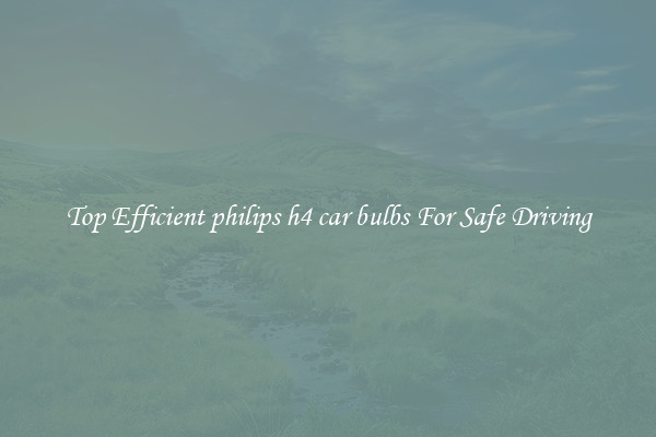 Top Efficient philips h4 car bulbs For Safe Driving