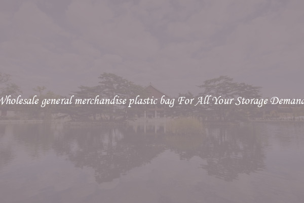 Wholesale general merchandise plastic bag For All Your Storage Demands