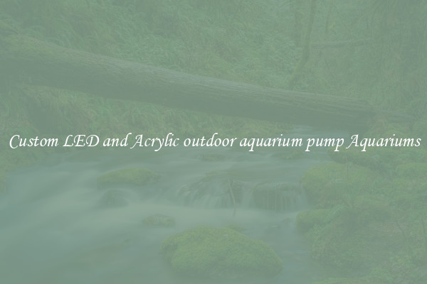 Custom LED and Acrylic outdoor aquarium pump Aquariums