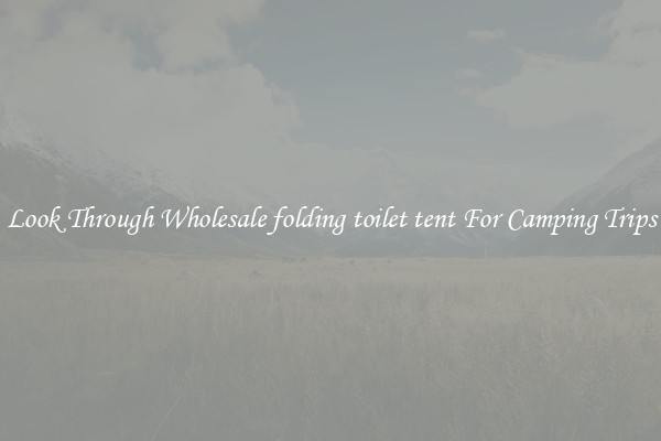 Look Through Wholesale folding toilet tent For Camping Trips