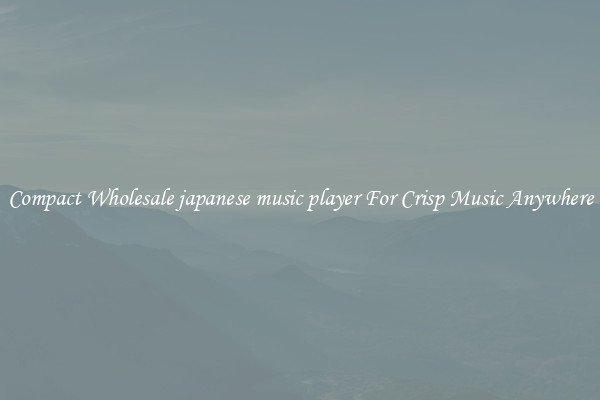 Compact Wholesale japanese music player For Crisp Music Anywhere
