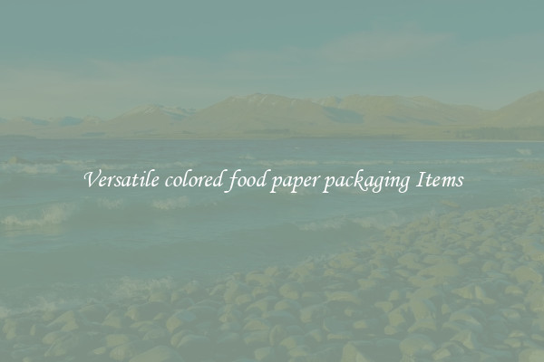 Versatile colored food paper packaging Items