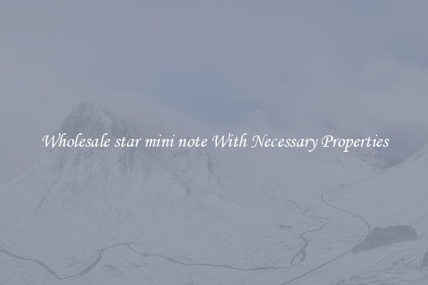 Wholesale star mini note With Necessary Properties