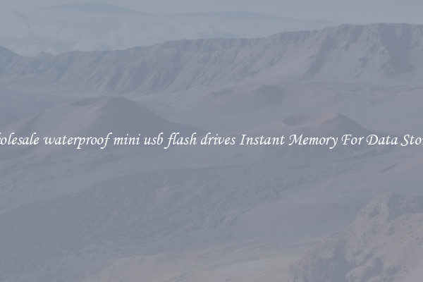 Wholesale waterproof mini usb flash drives Instant Memory For Data Storage