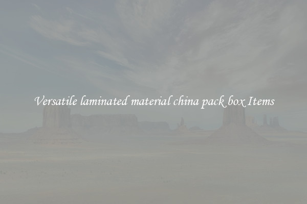 Versatile laminated material china pack box Items